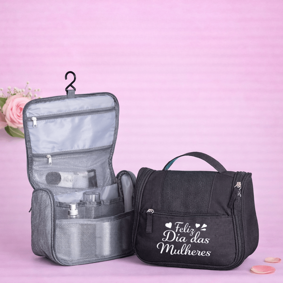 Brinde Dia Das Mulheres Personalizado Necessaire Nylon Oxford X18507-MULHER Brinde Personalizado