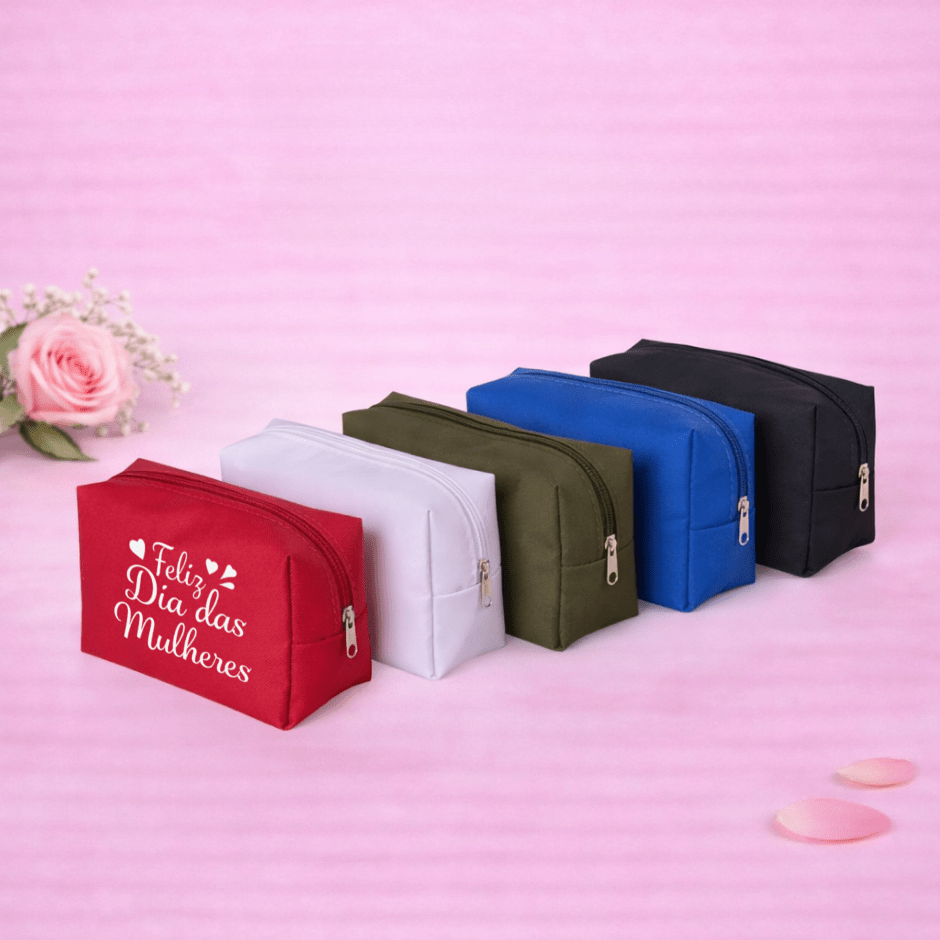 Brinde Dia Das Mulheres Personalizado Necessaire Nylon X14612-MULHER Brindes Personalizados