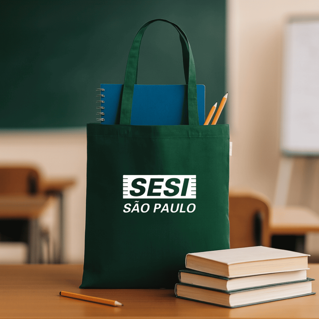Brinde Presente Dia dos Pais Personalizado Sacola Personalizada Algodão e Poliéster Reciclado Sustentável MSP92323-PROF
