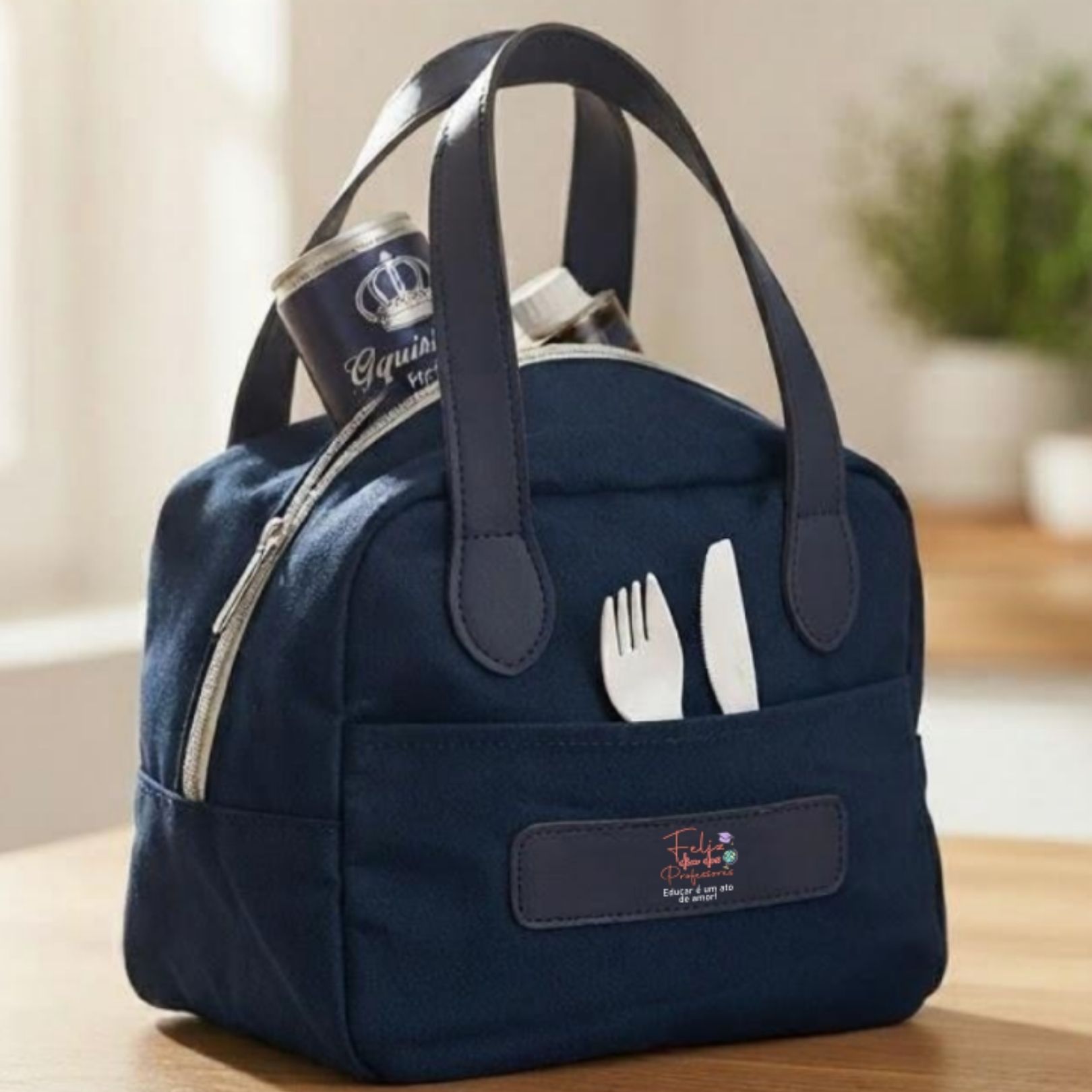 Brinde Presente Dia dos Professores Bolsa Térmica Personalizad 6 Litros Poliéster X19178