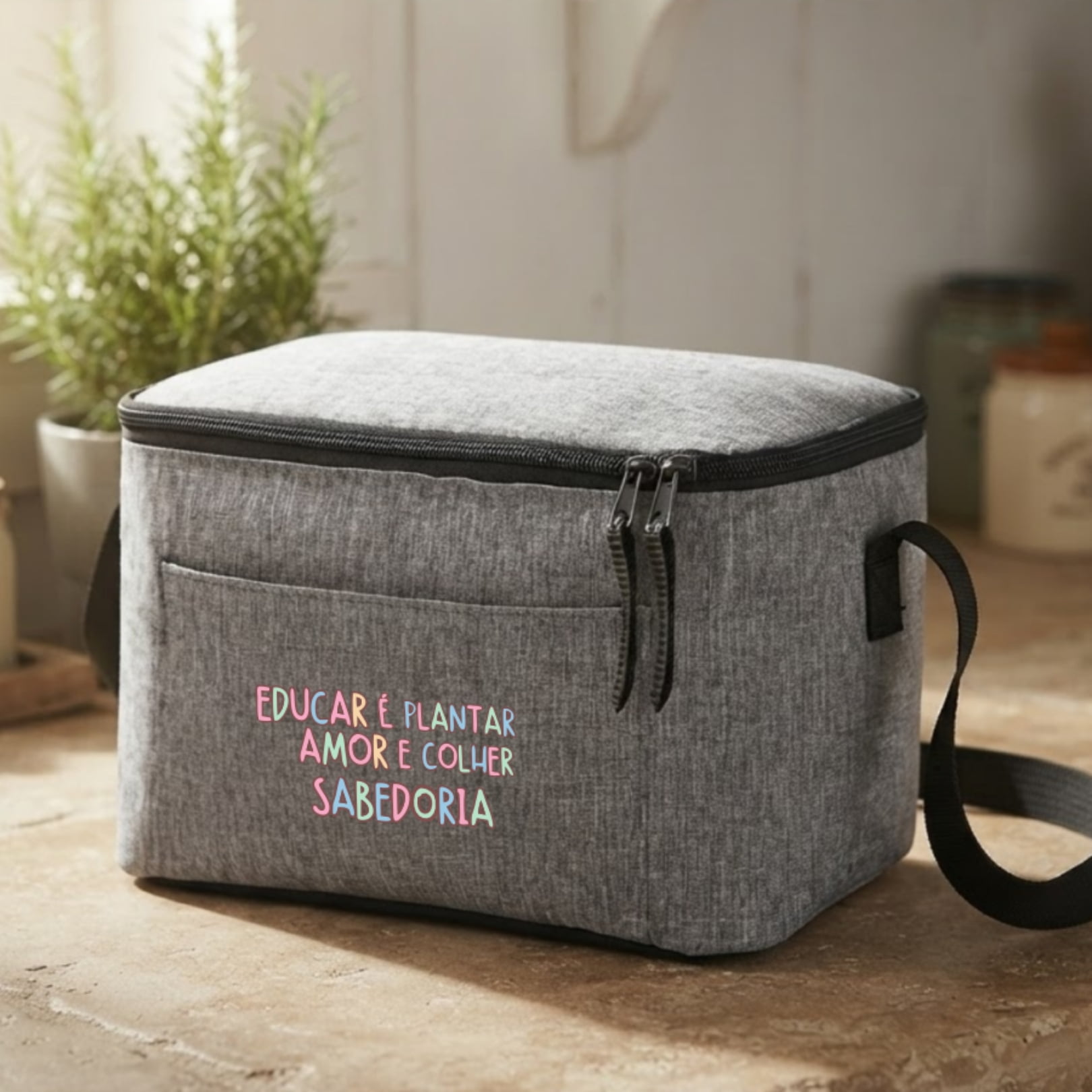 Brinde Presente Dia dos Professores Bolsa Térmica Personalizada Nylon 10L X15024