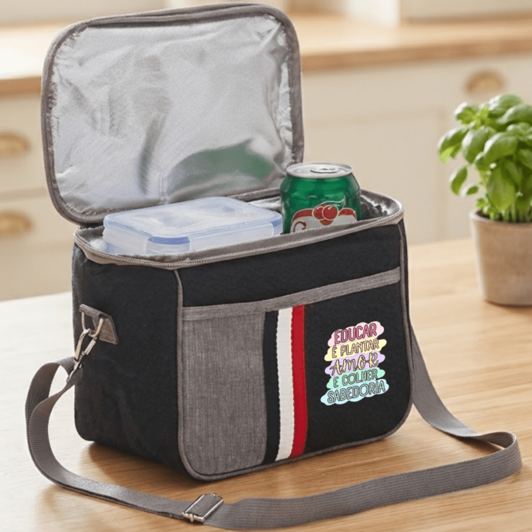 Brinde Presente Dia dos Professores Bolsa Térmica Personalizada Nylon 9L X18525
