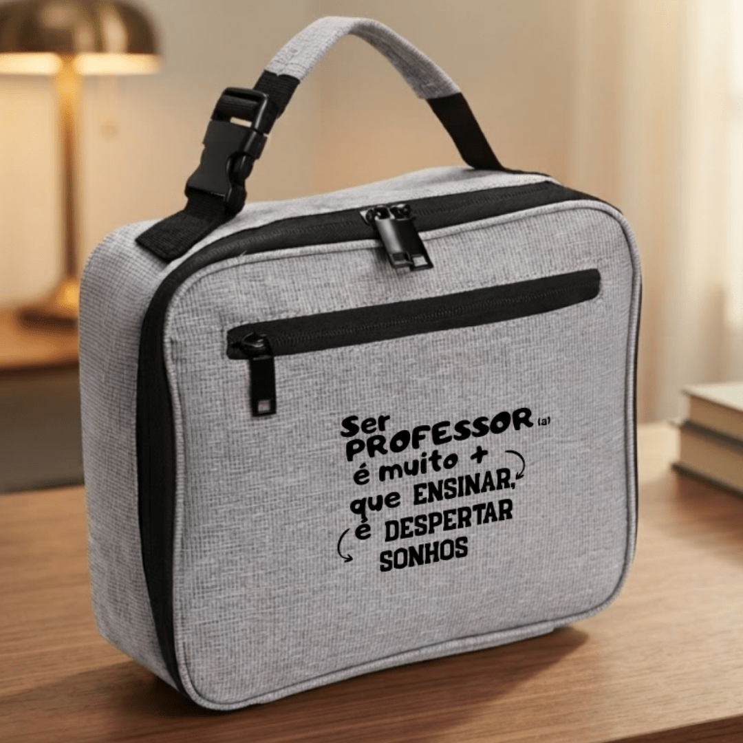 Brinde Presente Dia dos Professores Bolsa Térmica Personalizada Poliéster 6 Litros X08347