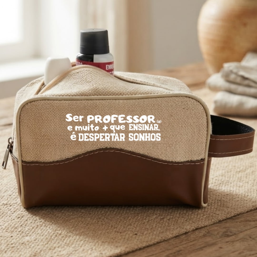 Brinde Presente Dia dos Professores Necessaire Personalizada Juta X15293