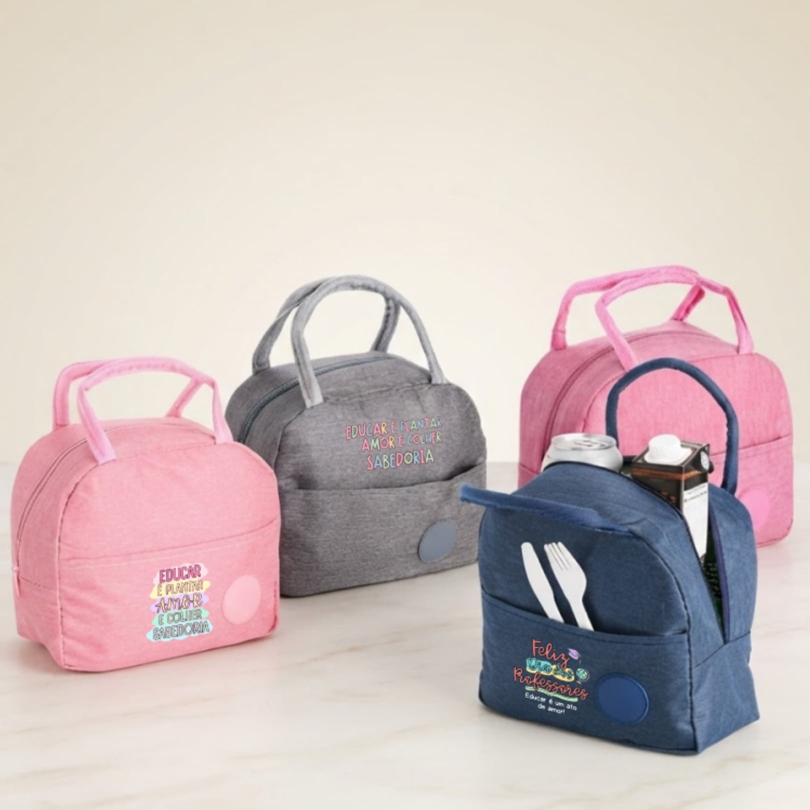 Brinde Presente Dia dos Professores Personalizado Bolsa Térmica Personalizada 5 Litros Poliéster  X18967 Brinde Personalizado