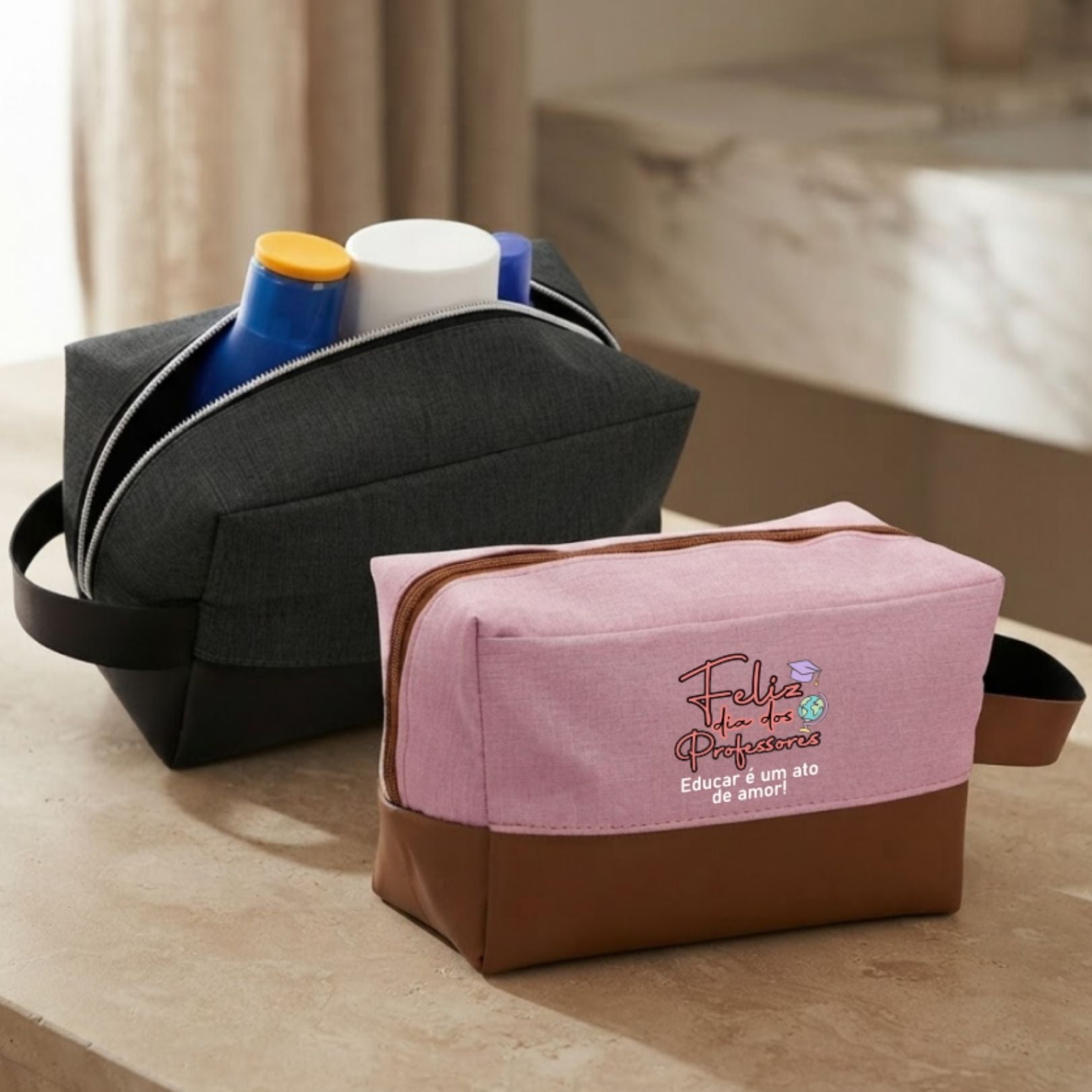 Brinde Presente Dia dos Professores Personalizado Necessaire Nylon X15050