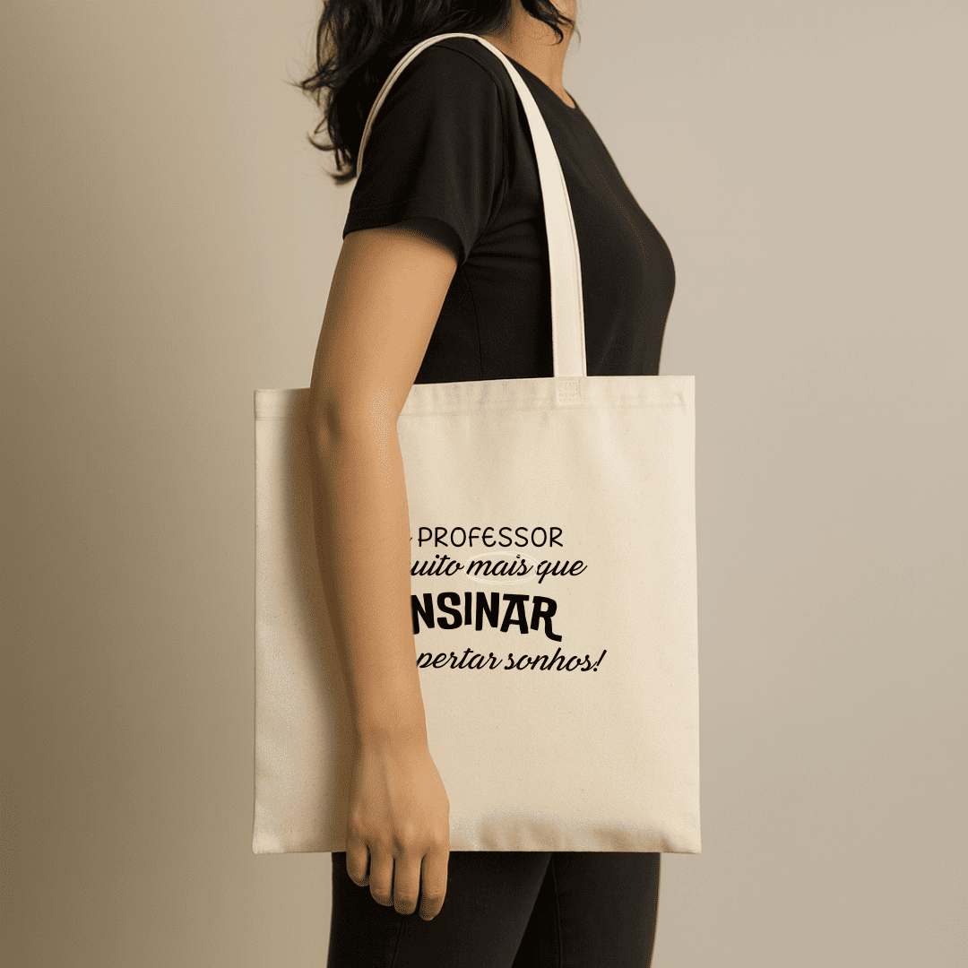 Brinde Presente Dia dos Professores Personalizado Sacola Personalizada 100% Algodão MSP92414-PROF