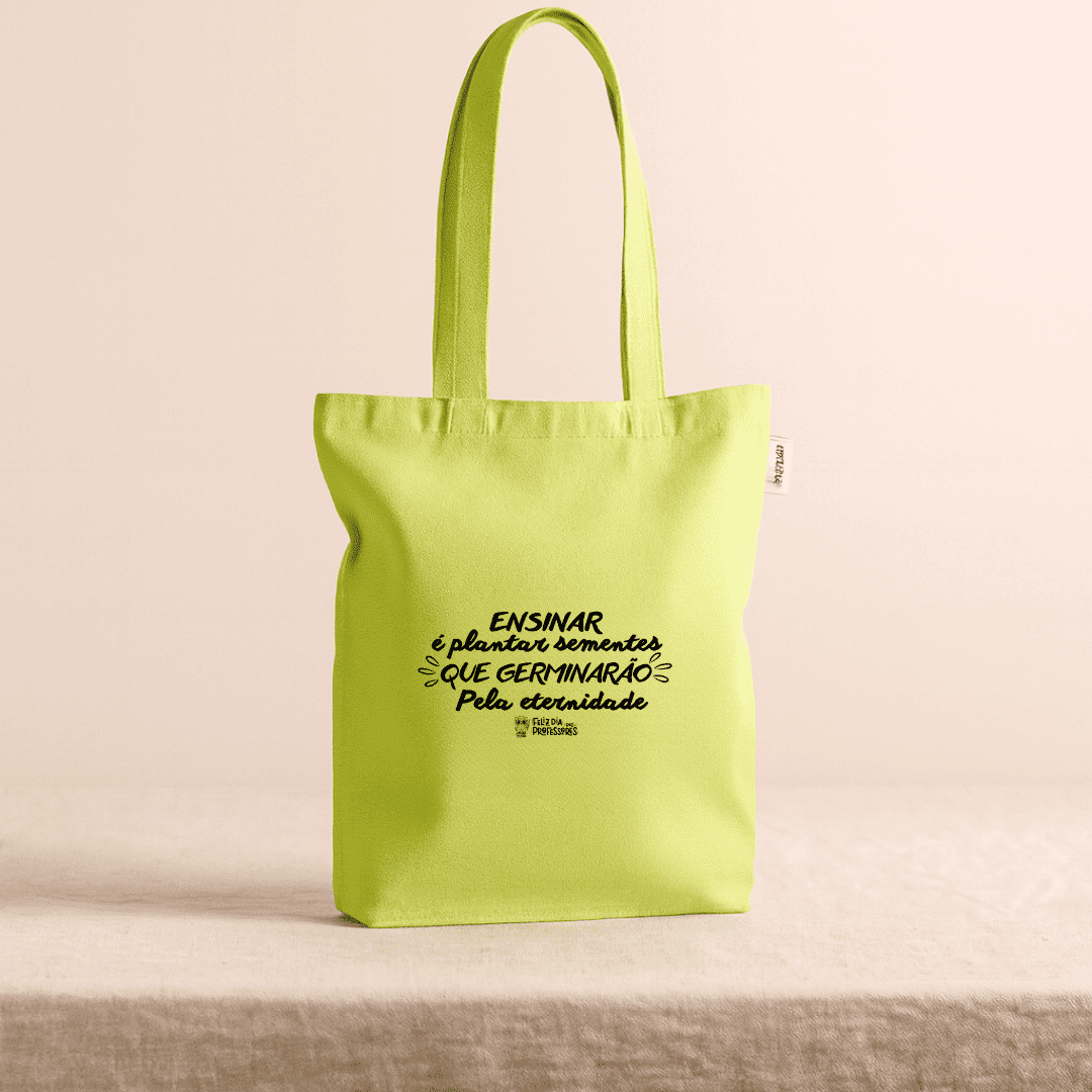 Brinde Presente Dia dos Professores Personalizado Sacola Personalizada Algodão e Poliéster Reciclado Sustentável MSP92326-PROF