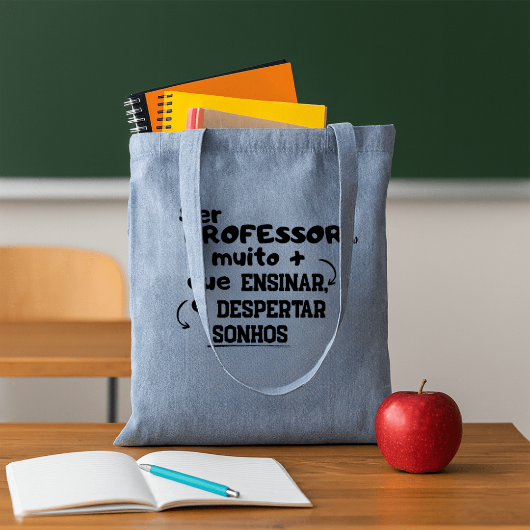Brinde Presente Dia dos Professores Personalizado Sacola Personalizada Algodão e Poliéster Reciclado Sustentável MSP92920-PROF