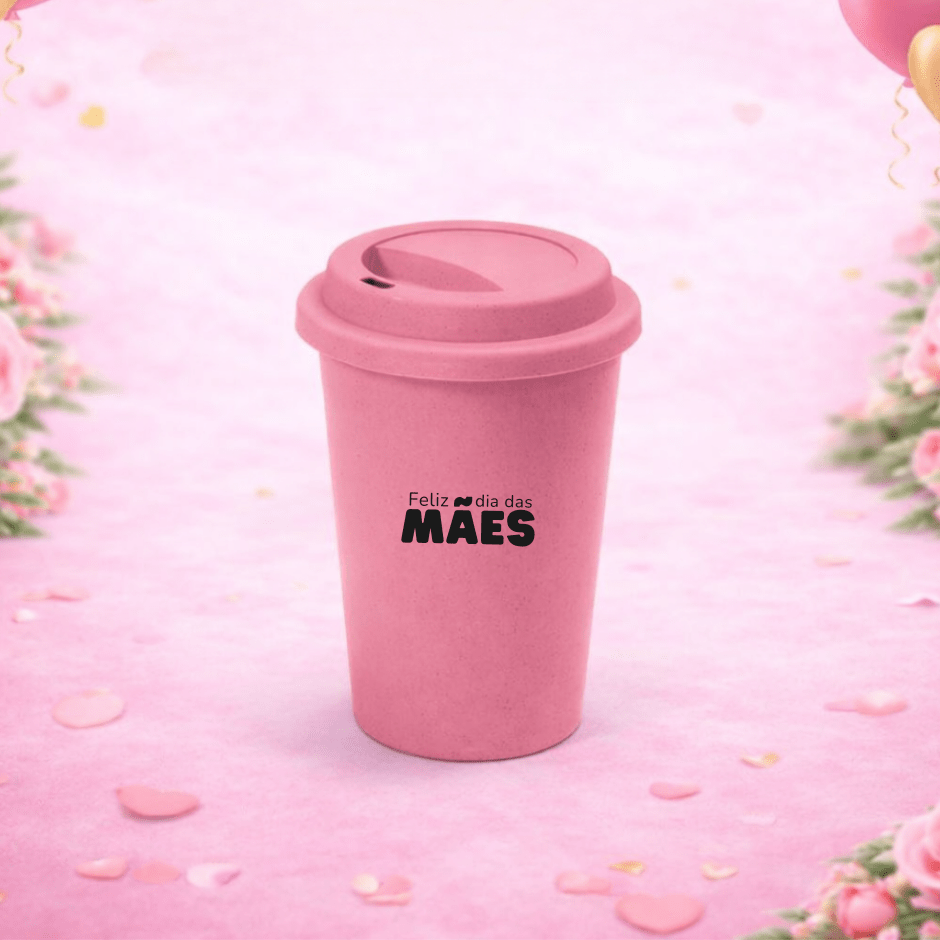 Brinde Dia Das Mães Personalizado Copo em Fibra de Bambu 450 ml SP94691-MAE Brinde Personalizado
