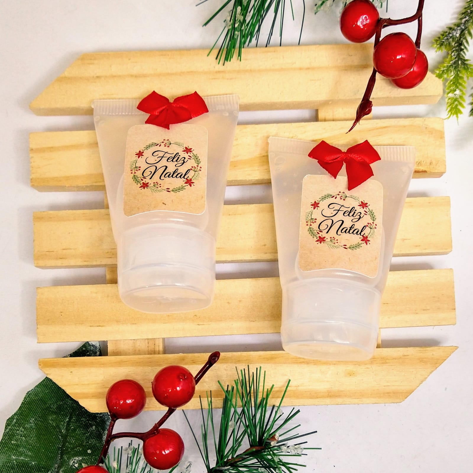 Lembrancinha de Natal Álcool em Gel Bisnaga 30g