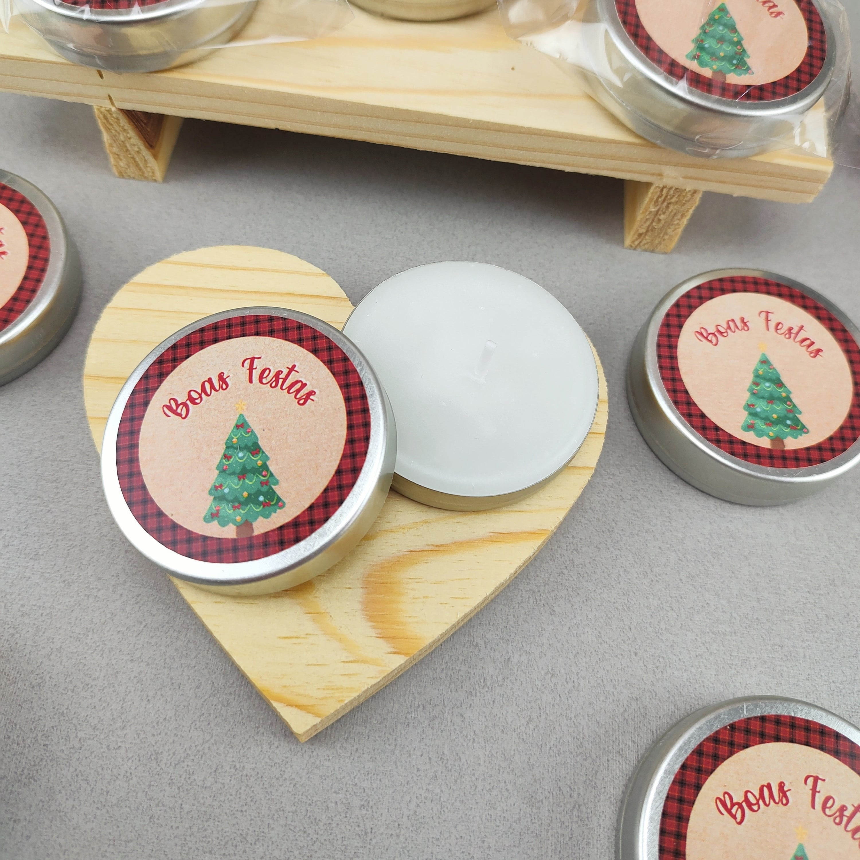 Lembrancinha Natal Vela Aromática na Latinha