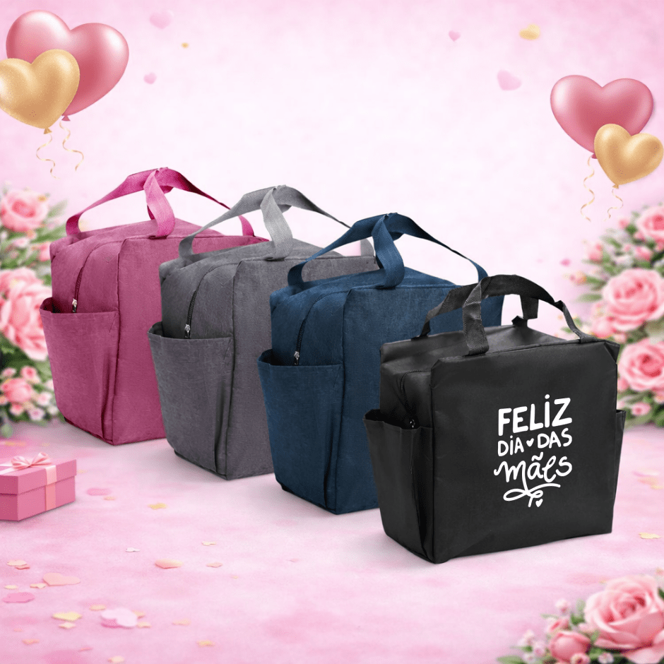 Brinde Dia Das Mães Personalizado Bolsa Térmica 12L Oxford  X18954-MAE Brindes Personalizados