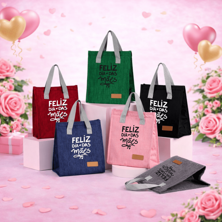 Brinde Dia Das Mães Personalizado Bolsa Térmica Oxford 8L X06024-MAE Brindes Personalizados