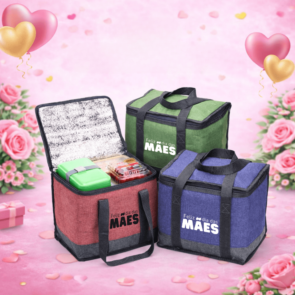 Brinde Dia Das Mães Personalizado Bolsa Térmica Poliéster 15L X02596-MAE Brinde Personalizado