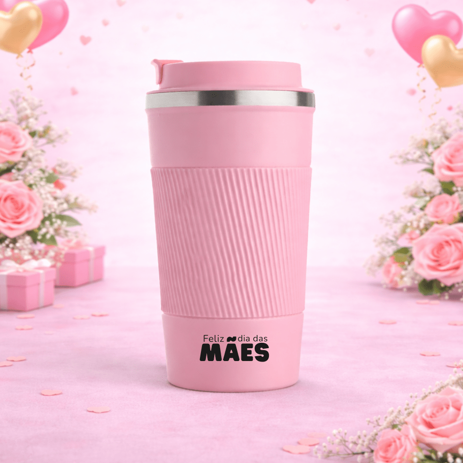 Brinde Dia Das Mães Personalizado Copo Térmico Inox 350 ml X09073-MAE Brinde Personalizado