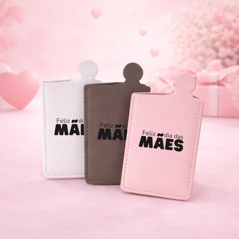 Brinde Dia Das Mães Personalizado Espelho Aço Inox X06059-MAE Brinde Personalizado
