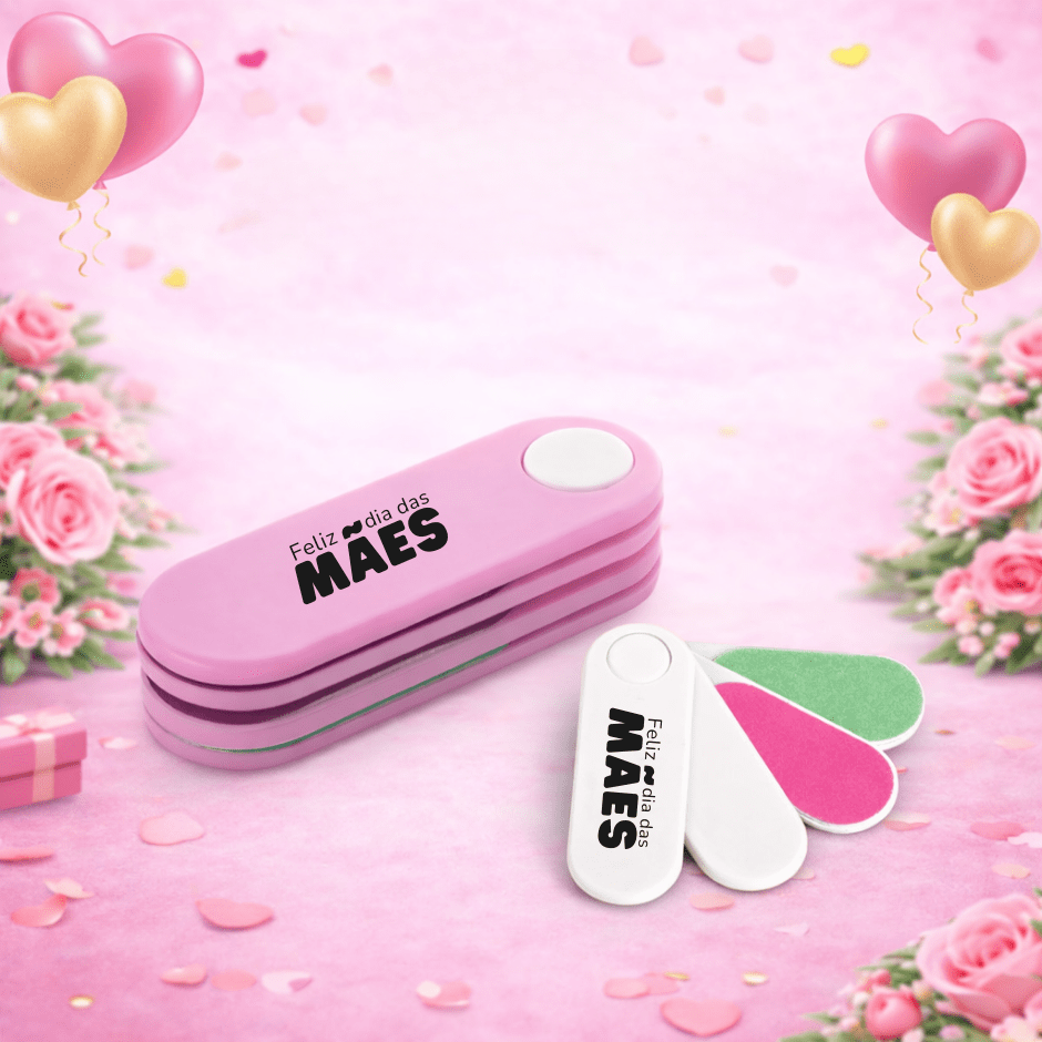 Brinde Dia Das Mães Personalizado Kit Lixa 4 Peças SP94852-MAE Brinde Personalizado