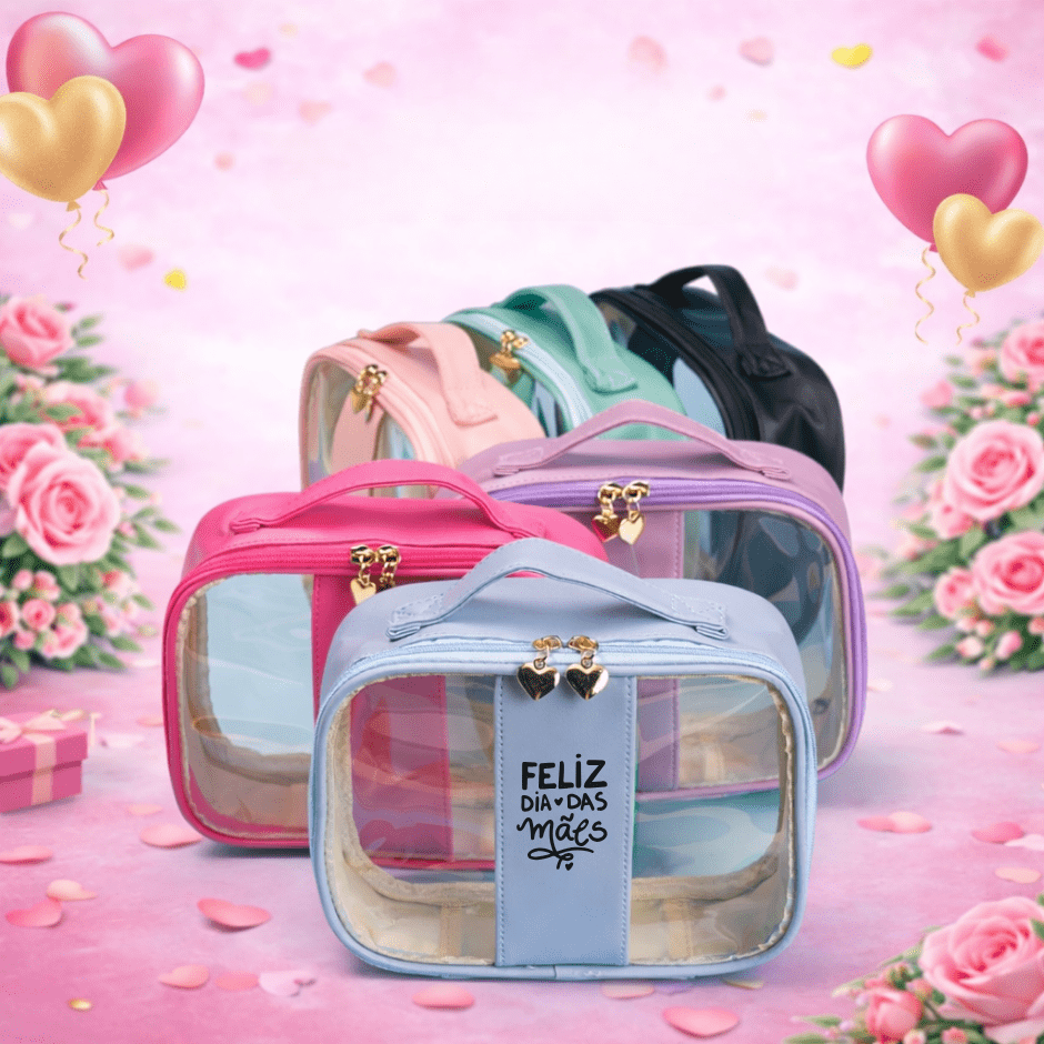 Brinde Dia Das Mães Personalizado Necessaire PVC Impermeável X18647P-MAE Brindes Personalizados