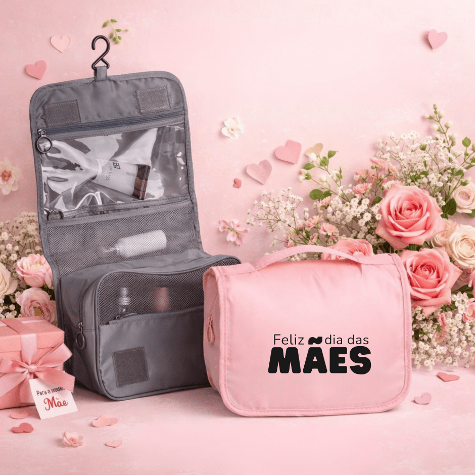 Brinde Dia Das Mães Personalizado Necessaire Sarja X18508-MAE Brinde Personalizado