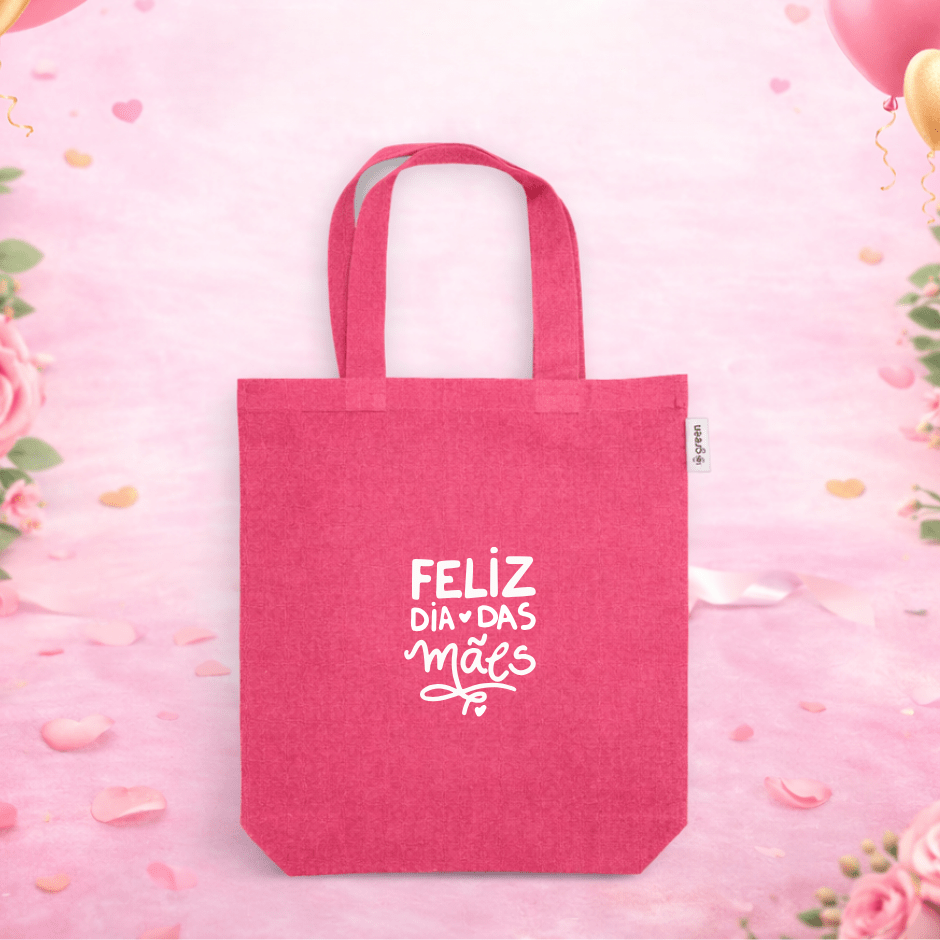 Brinde Dia Das Mães Personalizado Sacola Algodão e Poliéster Reciclado Sustentável SP92326-MAE Brindes Personalizados