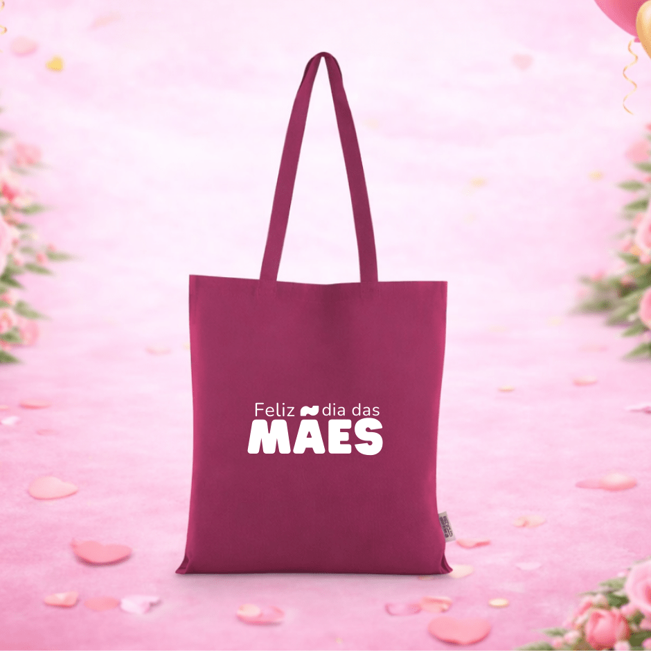 Brinde Dia Das Mães Personalizado Sacola Algodão Sustentável ASIBAC016-MAE Brinde Personalizado