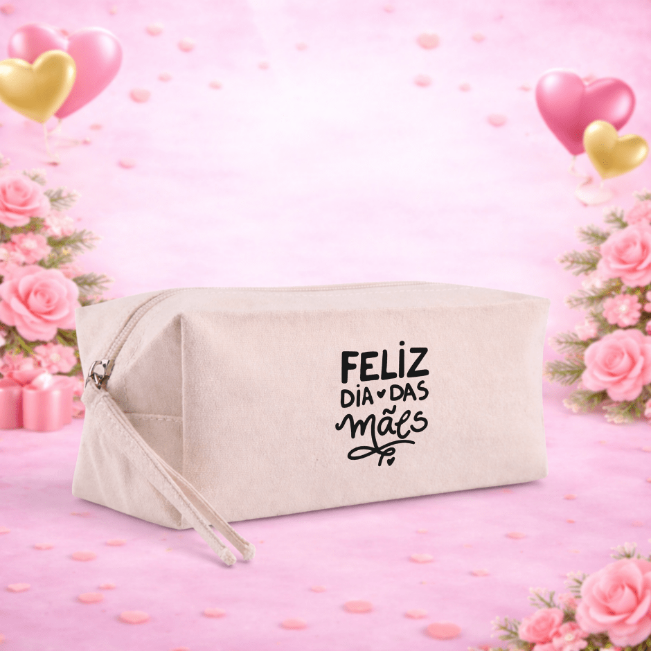 Dia Das Mães Personalizado Necessaire Algodão Reciclado ASINE083-MAE Brindes Personalizados