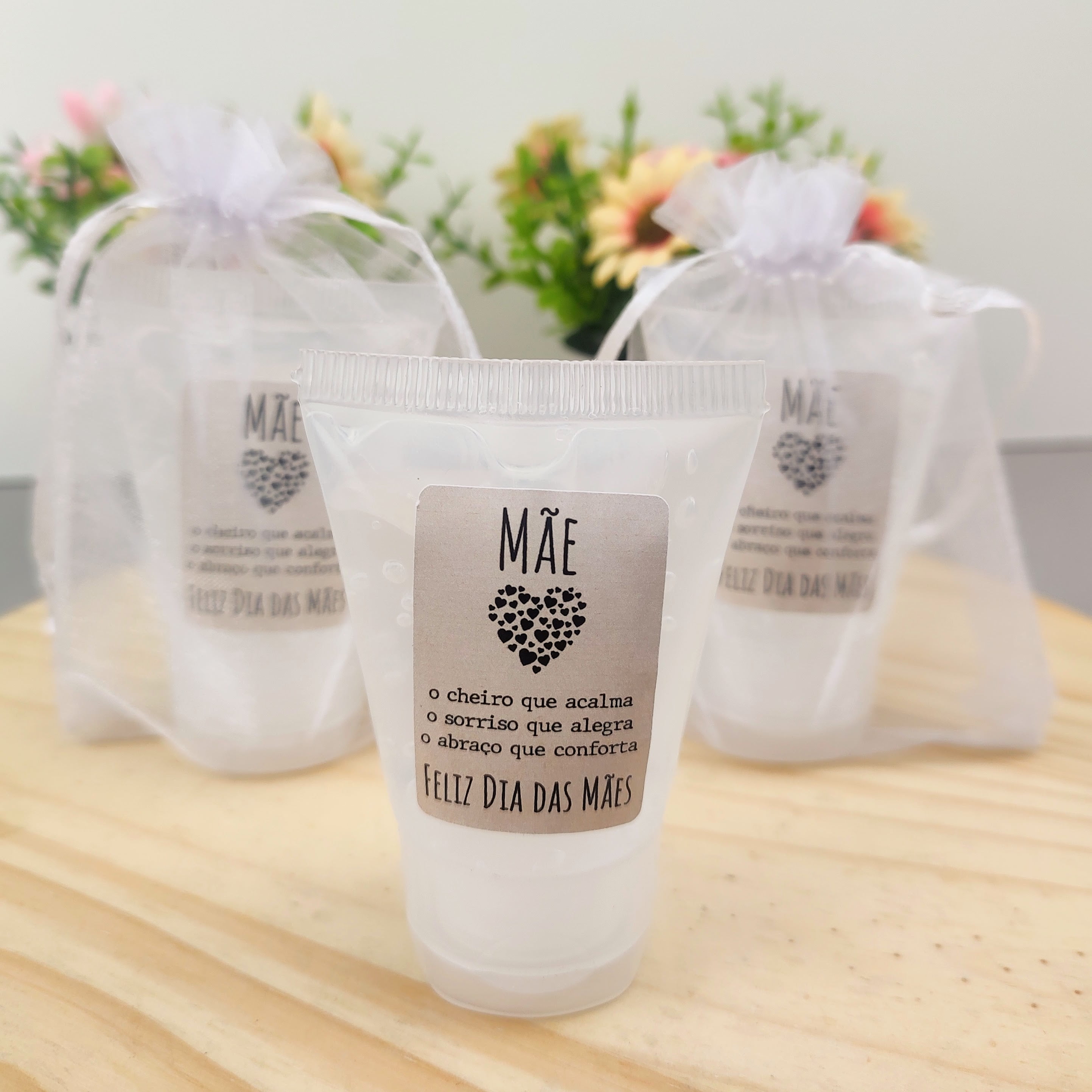 Lembrancinha dia das Mães Álcool em Gel Bisnaga 30g