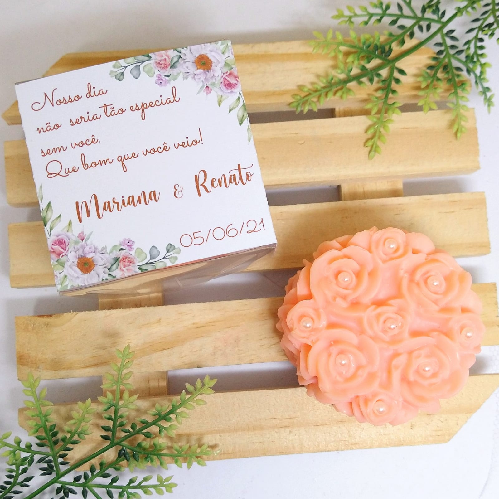 Lembrancinha Casamento Sabonete Rosa Provence