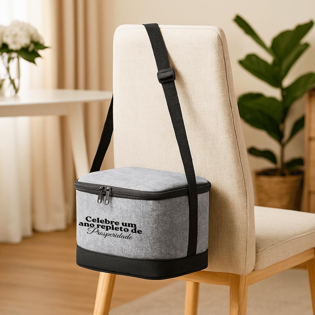 Brinde Natal Final de Ano Personalizada Bolsa Térmica Feltro 6L X07085