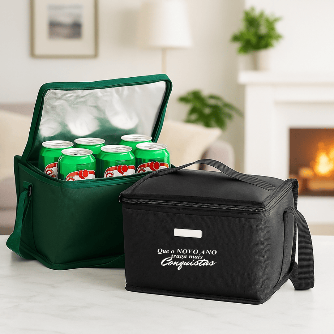 Brinde Natal Final de Ano Personalizada Bolsa Térmica Nylon 9L X1330P