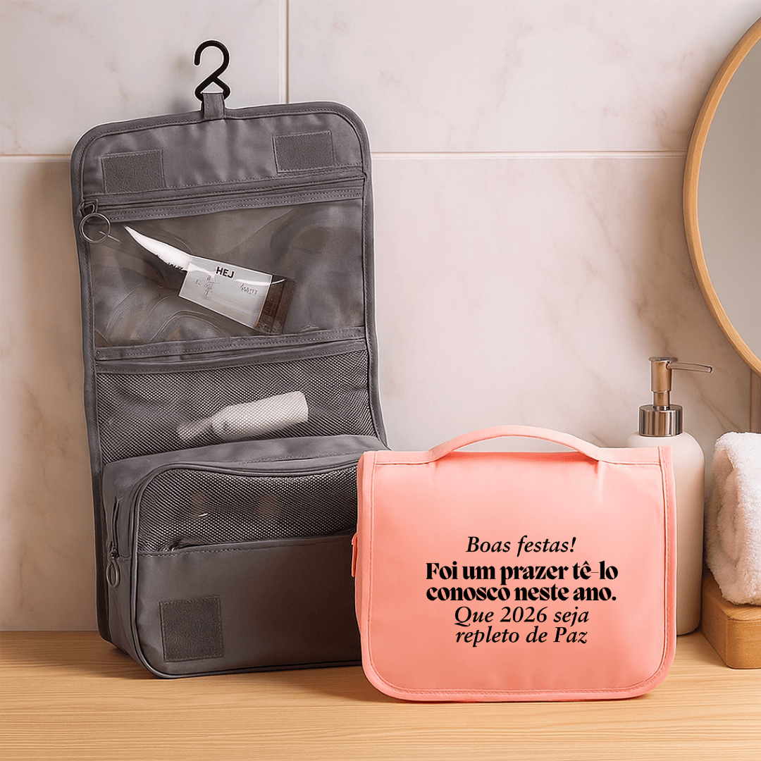 Brinde Natal Final de Ano Personalizada Necessaire Sarja X18508