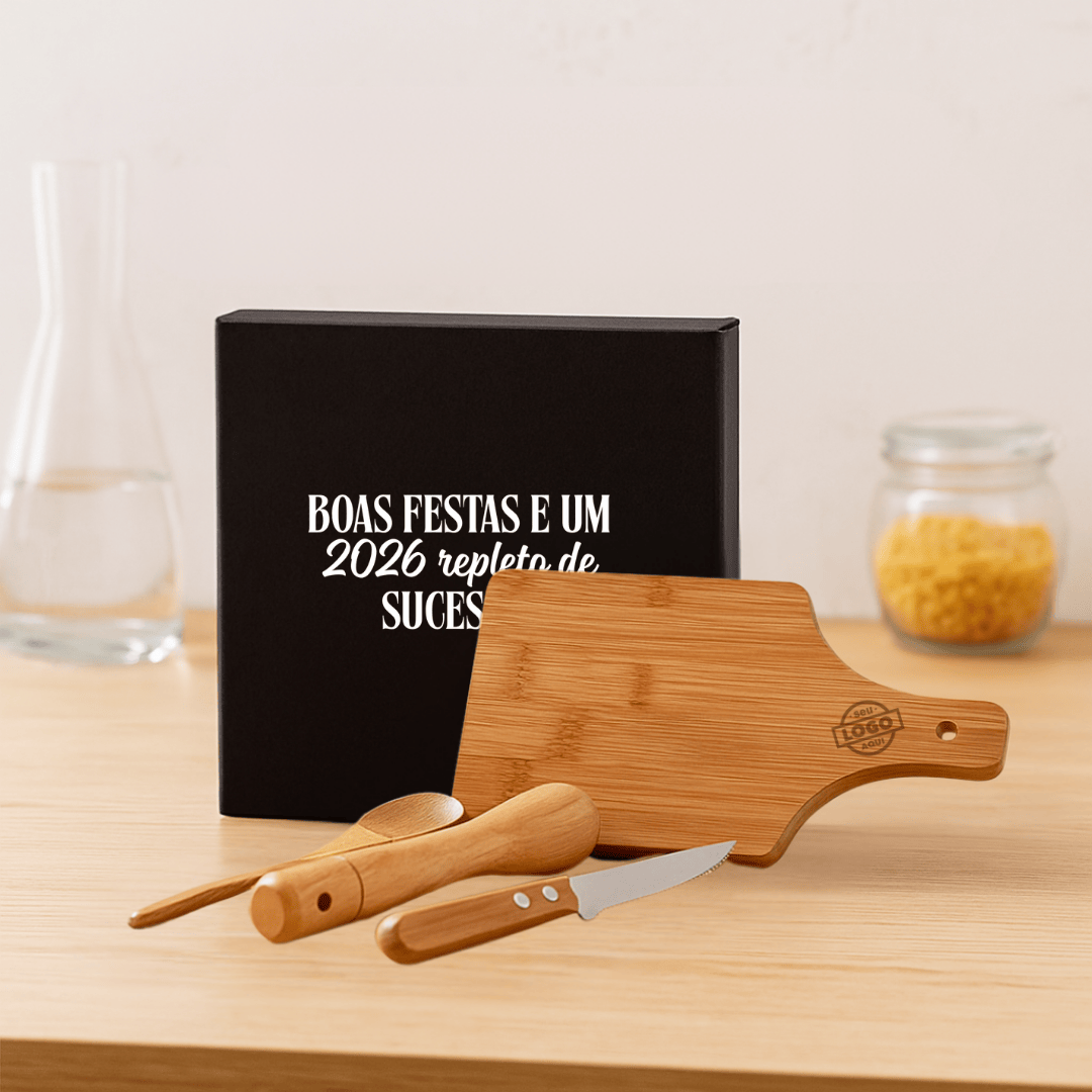 Brinde Natal Final de Ano Personalizado Kit Caipirinha 4 Peças SMKC-00283