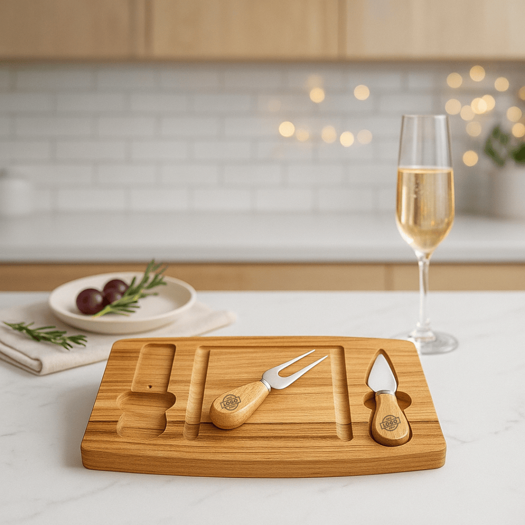 Brinde Natal Final de Ano Personalizado Kit Queijo com Caixa 3 Peças X18627