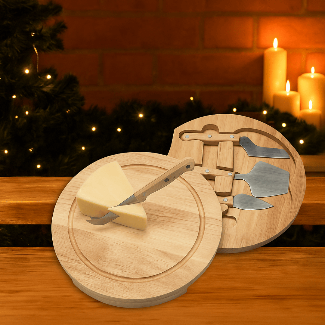 Brinde Natal Final de Ano Personalizado Kit Queijo com Caixa 5 Peças X08542