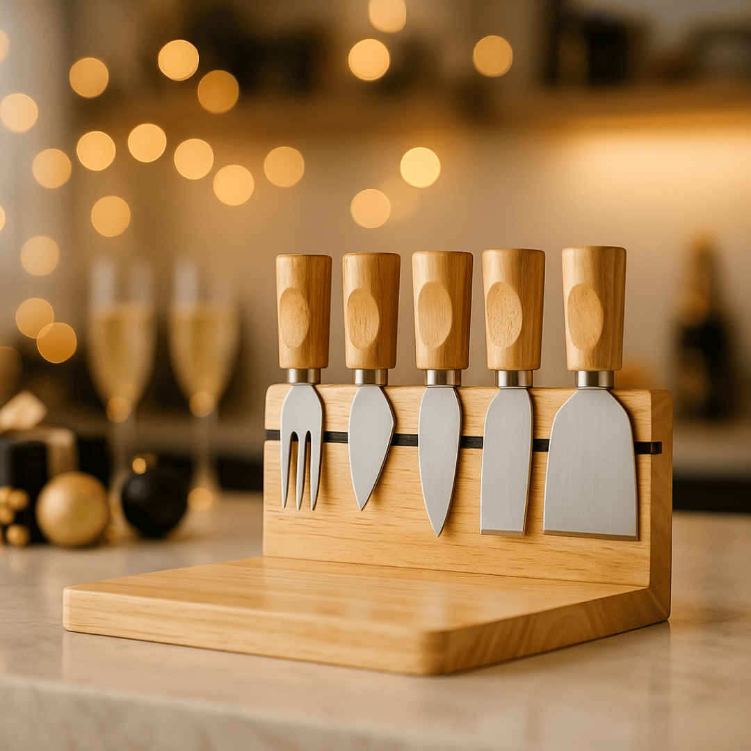 Brinde Natal Final de Ano Personalizado Kit Queijo com Caixa 6 Peças X04222