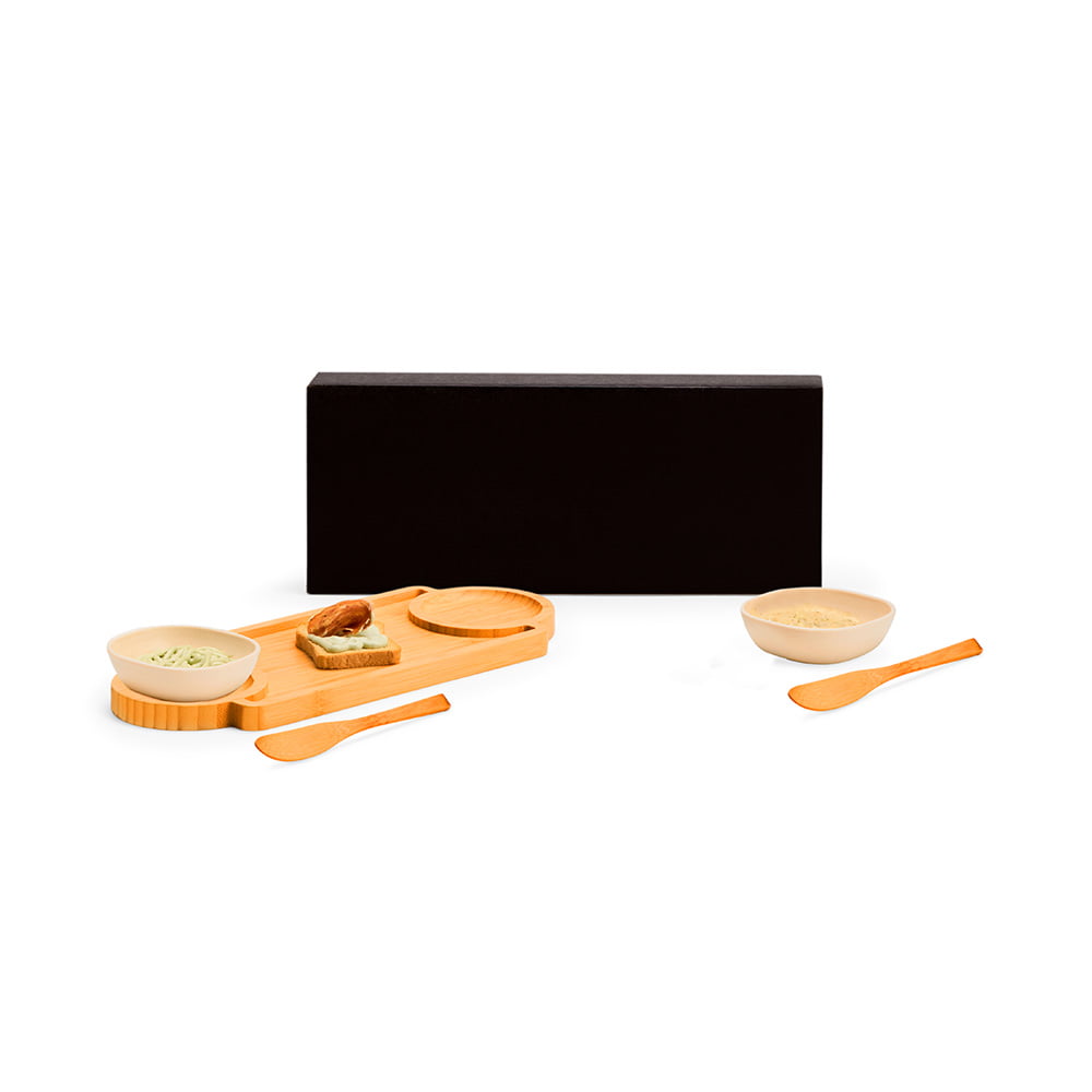 Kit Churrasco Personalizado Bambu e Fibra de Bambu SMPD-00603 Brindes Personalizados