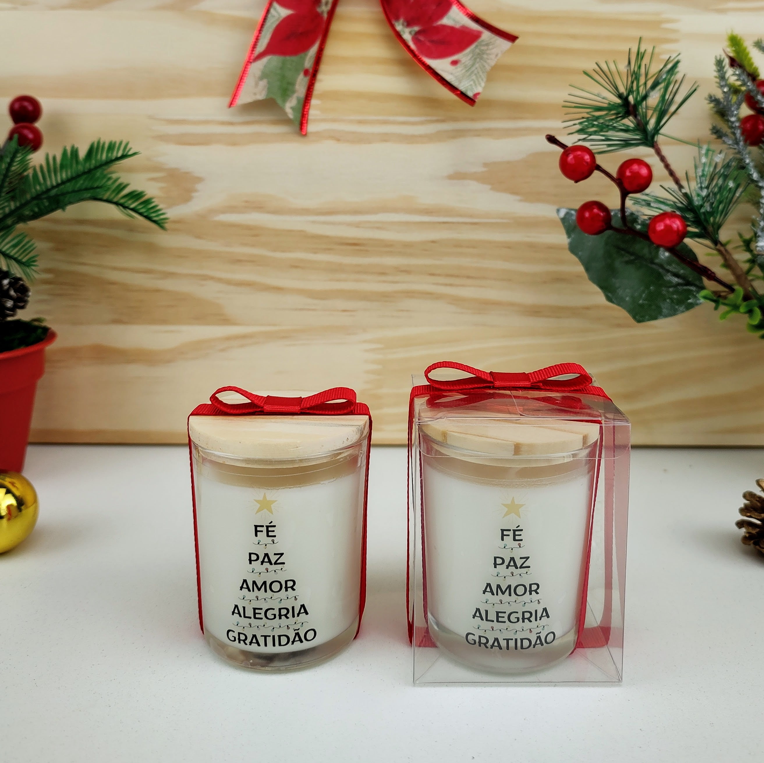 Lembrancinha de Natal Vela Aromática 70g na Caixinha