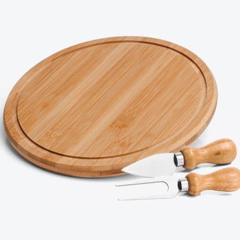 Brinde Presente Dia dos Pais Personalizado 3 Peças Bambu / Inox SMPD-15023-PAI