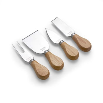 Brinde Presente Dia dos Pais Personalizado Kit Queijo com Caixa 4 Peças X06222-PAI