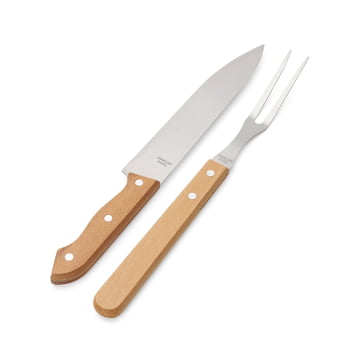 Brinde Presente Dia dos Pais Personalizado Kit Churrasco Garfo e Faca Caixa 2 Peças X07443-PAI