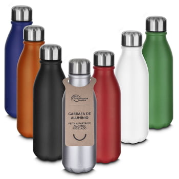 Brinde Presente Dia dos Pais Personalizado Squeeze Garrafa Alumínio Reciclado 550ml Sustentável-PAI