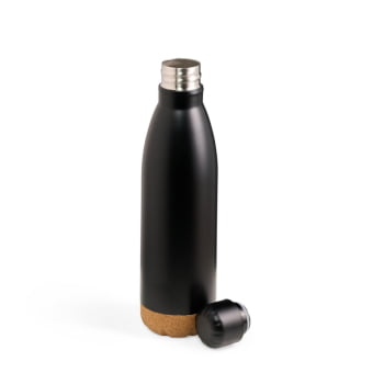 Brinde Presente Dia dos Pais Personalizado Garrafa Térmica Personalizada 500 ml Squeeze Aço Inox com Cortiça e Tampa mesma cor XGAE@07038-PAI