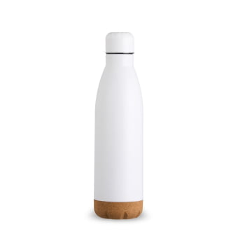 Brinde Presente Dia dos Pais Personalizado Garrafa Térmica Personalizada 500 ml Squeeze Aço Inox com Cortiça e Tampa mesma cor XGAE@07038-PAI