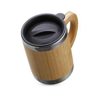 Brinde Presente Dia dos Professores Personalizado Caneca Sustentável Personalizada Bambu 300 ML X03099-PROF