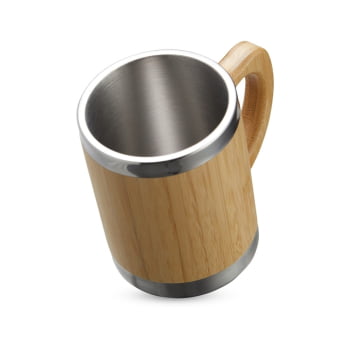 Brinde Presente Dia dos Professores Personalizado Caneca Sustentável Personalizada Bambu 300 ML X03099-PROF
