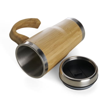 Brinde Presente Dia dos Professores Personalizado Caneca Sustentável Personalizada Bambu 500 ML X18643-PROF