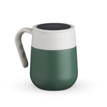 Brinde Presente Dia dos Professores PersonalizadoCaneca Térmica Personalizada Inox 500 ml Termômetro na Tampa XCAN18640-PROF