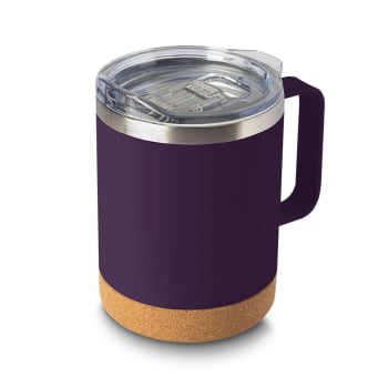 Brinde Presente Dia dos Professores Personalizado Caneca Térmica Personalizada Inox 350 ml com Tampa Base Cortiça ASICA8500-PROF