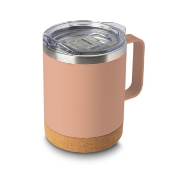 Brinde Presente Dia dos Professores Personalizado Caneca Térmica Personalizada Inox 350 ml com Tampa Base Cortiça ASICA8500-PROF
